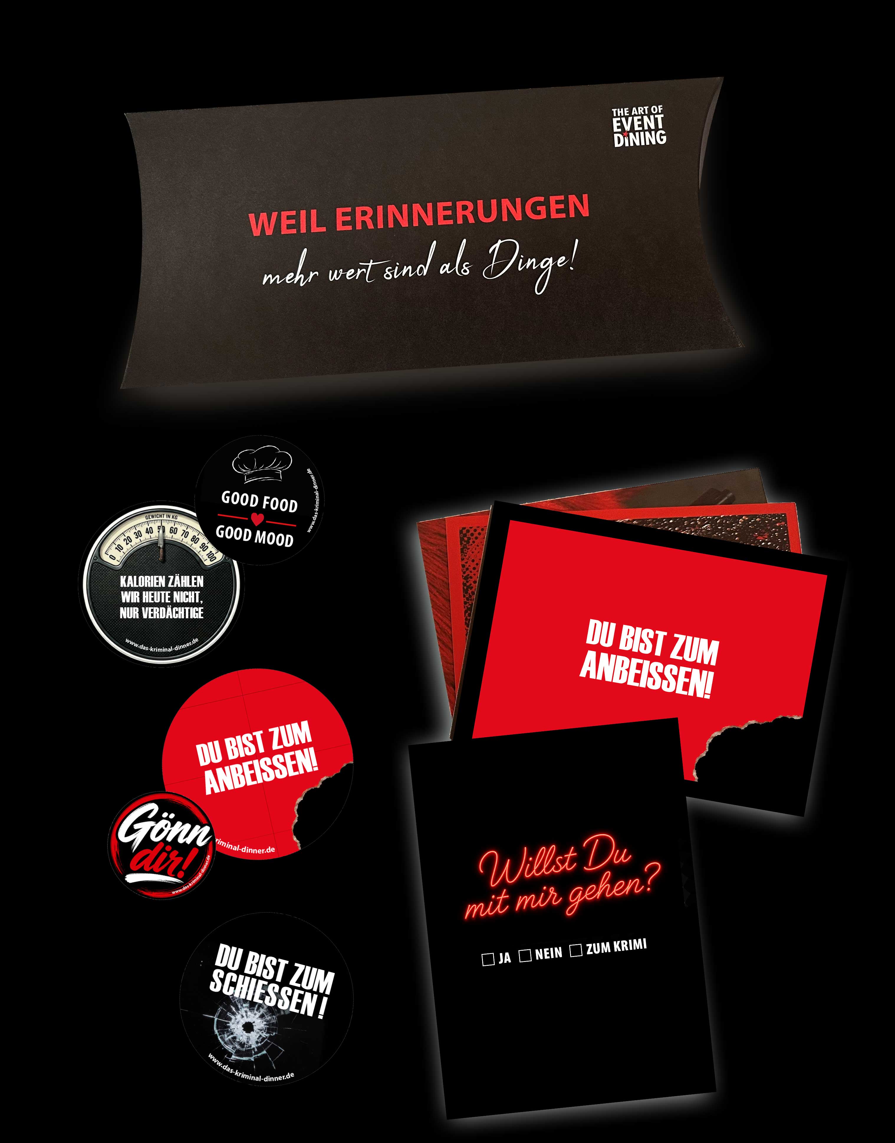 Geschenkbox für Event-Dinner Tickets